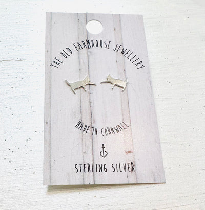 Cats - Sterling Silver Mini Stud Earrings  - The Old Farmhouse Jewellery