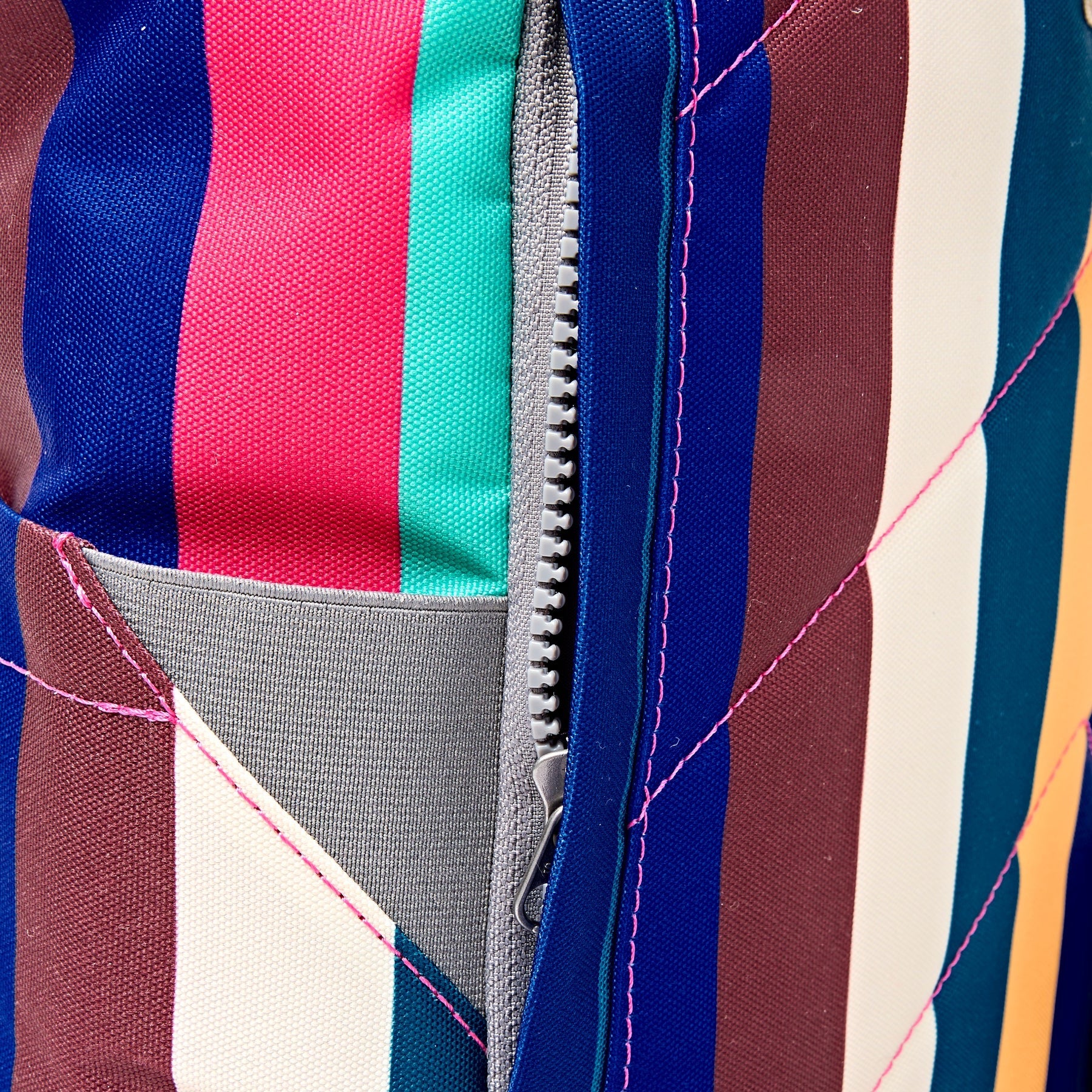Roka Canfield B Backpack-Recycled Canvas - SMALL - Wide Multi Stripe (Limited Edition)