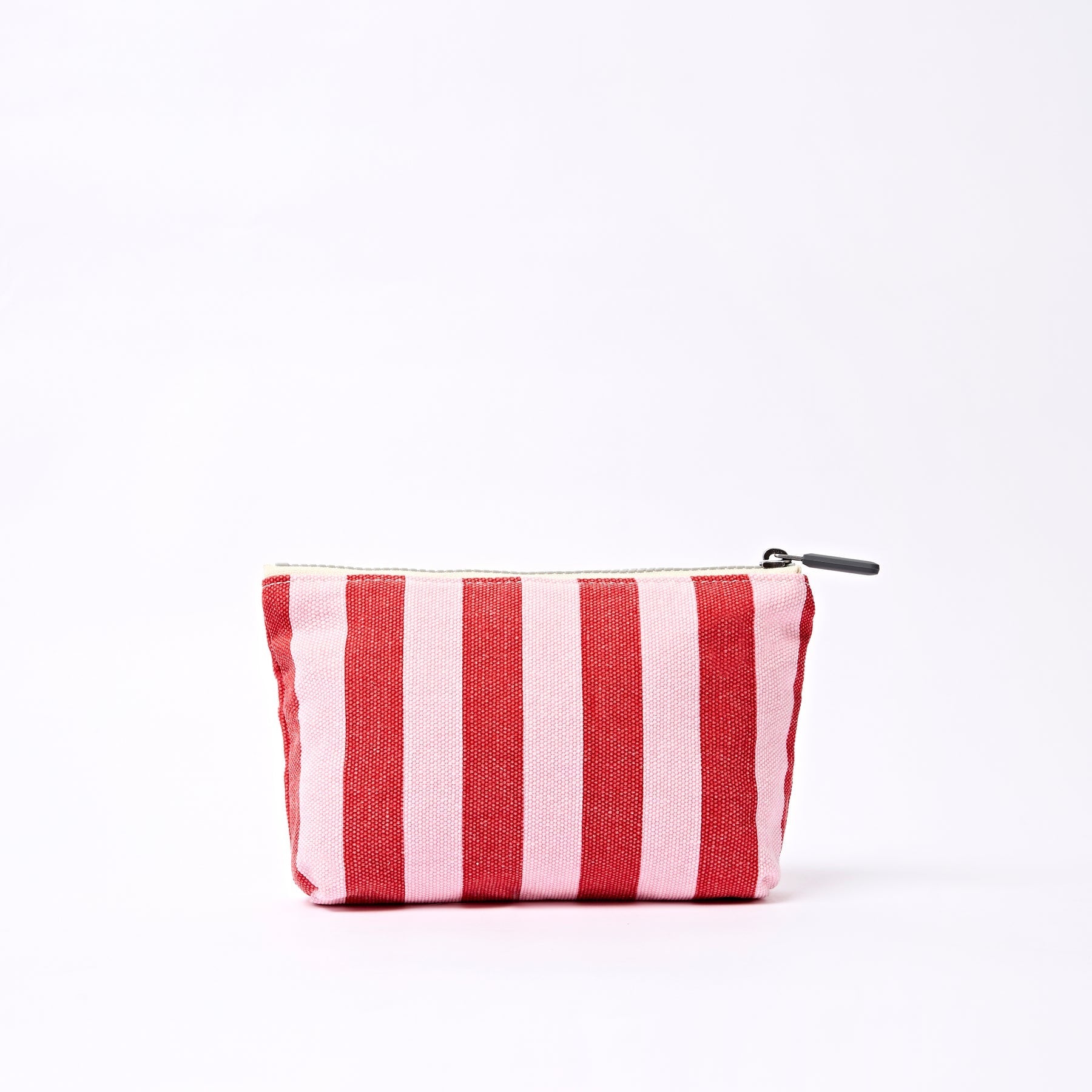 Roka Maida Vale Small Zip Pouch -Cotton Canvas - Strawberry Stripe