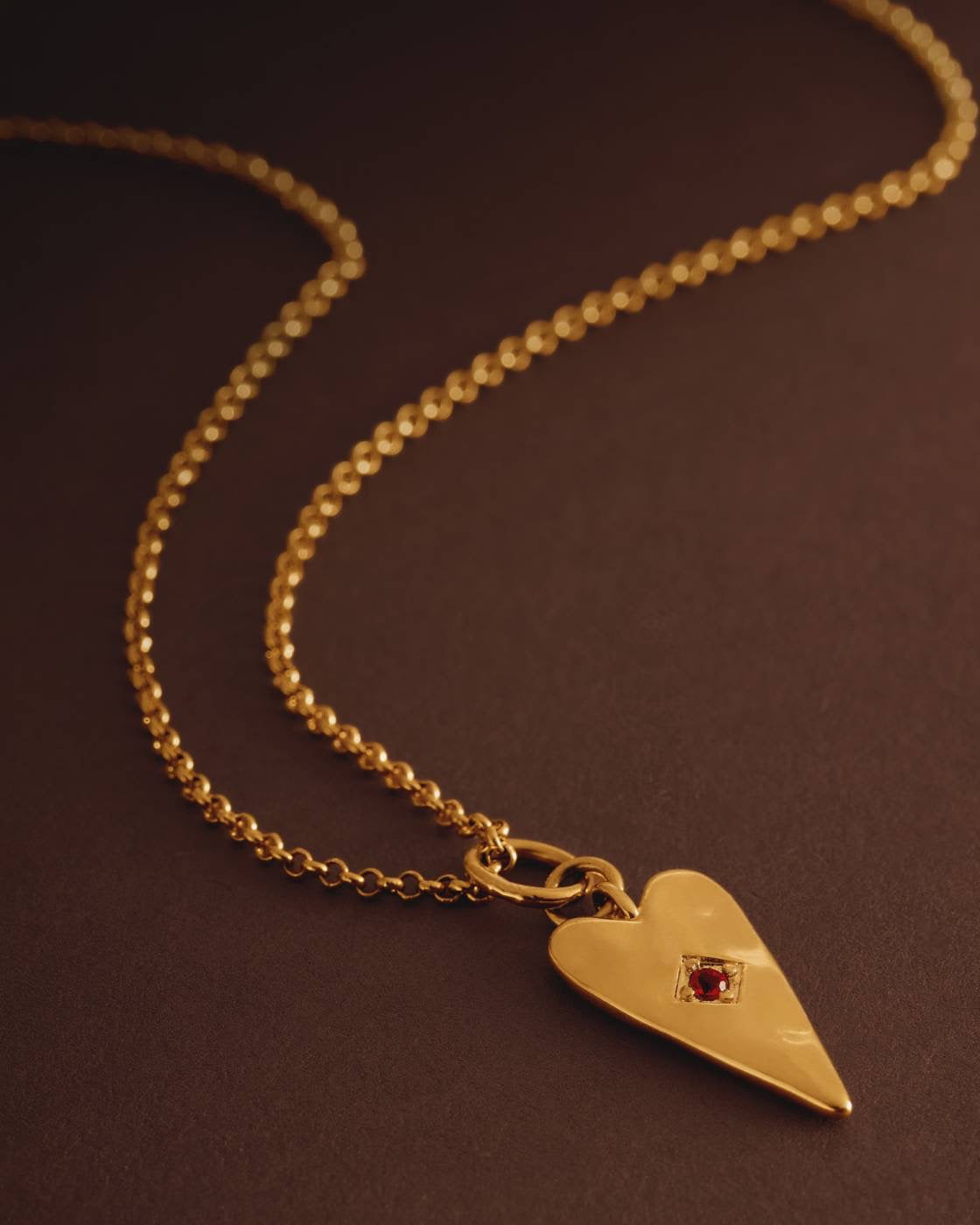 Katie Loxton Waterproof Jewellery - Rogue Noir - Gold Heart Pendant Necklace