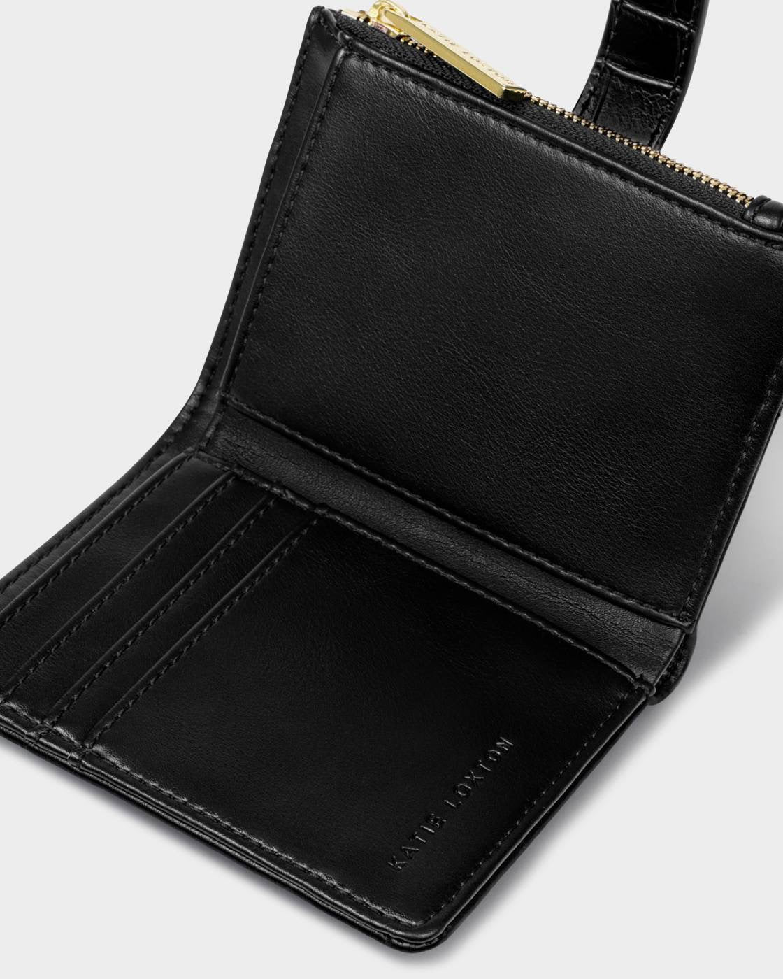 Katie Loxton - Orin - Twist Lock Compact Purse - Black Croc
