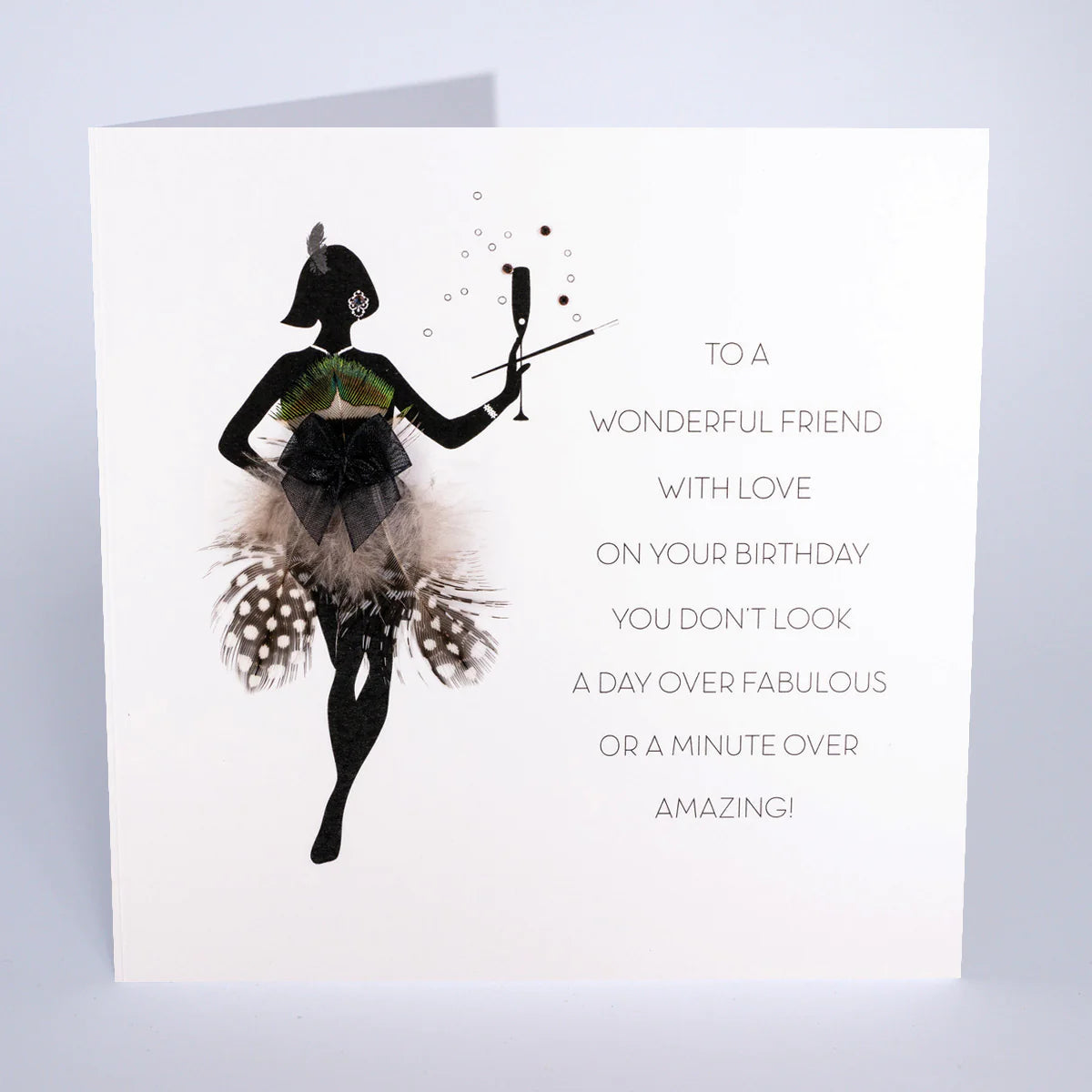 Five Dollar Shake Wonderful Friend Feathers Birthday Card