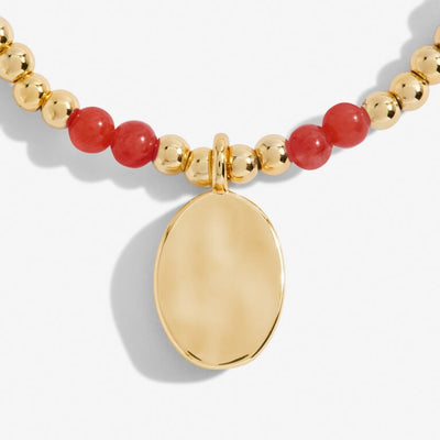 Joma Jewellery - 'A Little January' Garnet & Gold Birthstone Bracelet