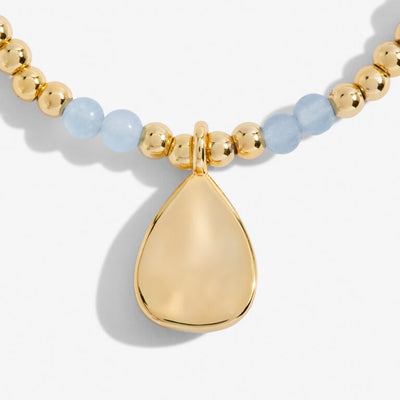 Joma Jewellery - 'A Little March' Aqua Crystal & Gold Birthstone Bracelet