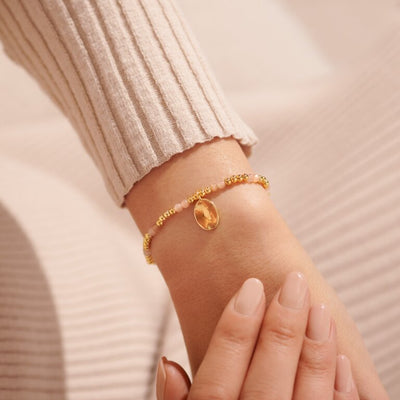 Joma Jewellery - 'A Little July' Sunstone & Gold Birthstone Bracelet