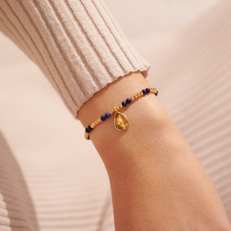 Joma Jewellery - 'A Little September' Lapis Lazuli & Gold Birthstone Bracelet