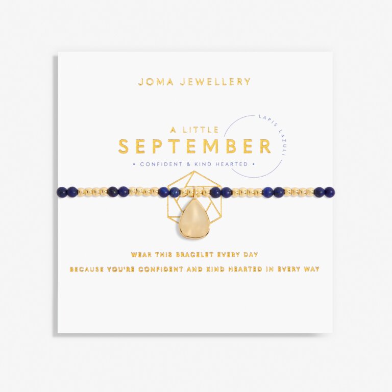 Joma Jewellery - 'A Little September' Lapis Lazuli & Gold Birthstone Bracelet