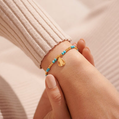 Joma Jewellery - 'A Little December' Turquoise & Gold Birthstone Bracelet
