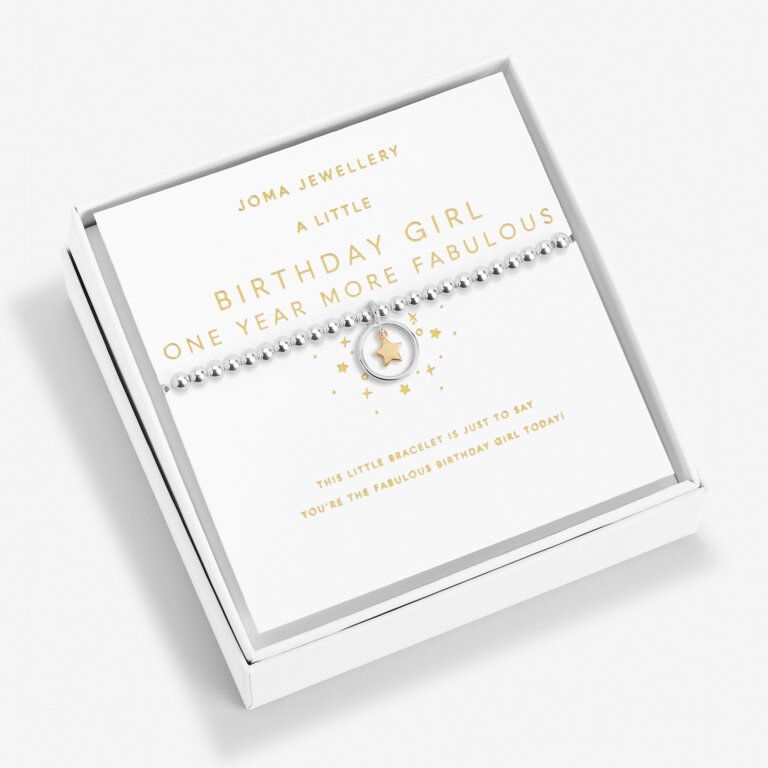 Joma Jewellery - Beautifully Boxed -  "Birthday girl One Year More Fabulous" Bracelet