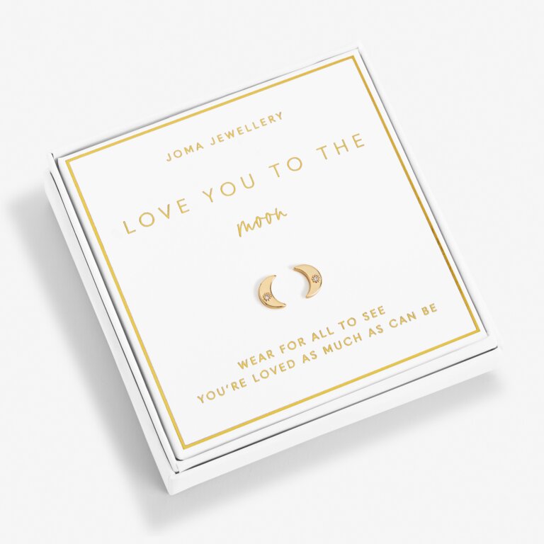 Joma Jewellery Beautifully Boxed 'Love You To The Moon' Earrings - Gold