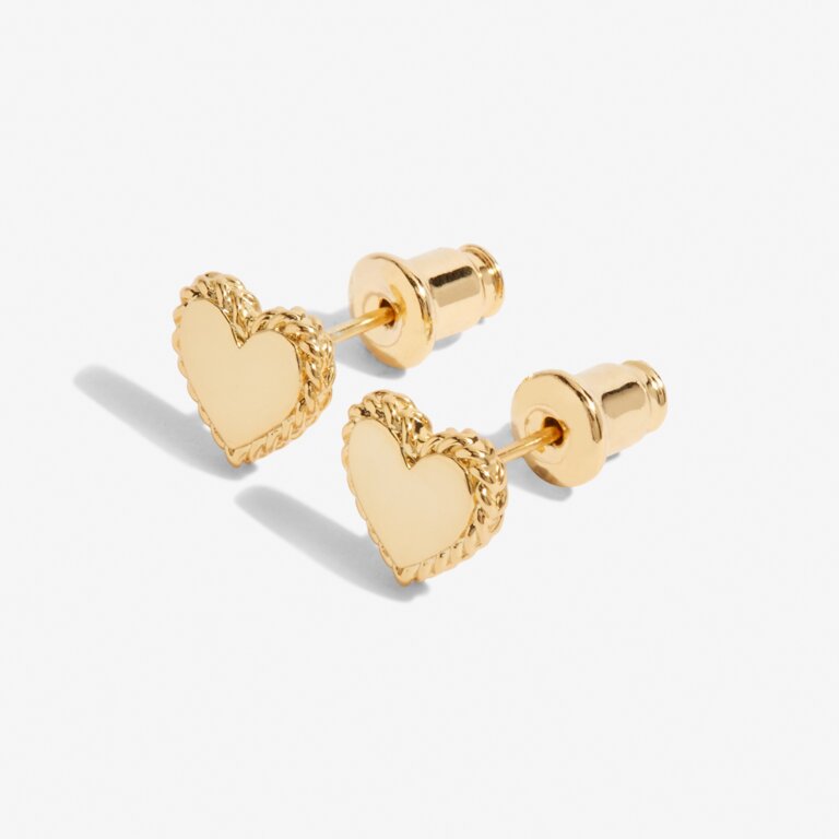 Joma Jewellery Beautifully Boxed 'Heart of Gold' Earrings - Gold