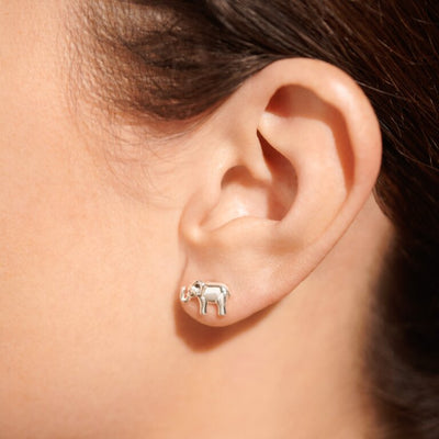 Joma Jewellery Beautifully Boxed 'Lucky Elephant' Earrings - Silver