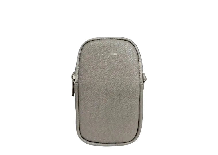 David Jones Double Zip Phone Bag - Pebble/Gold Fittings (CM6814A)