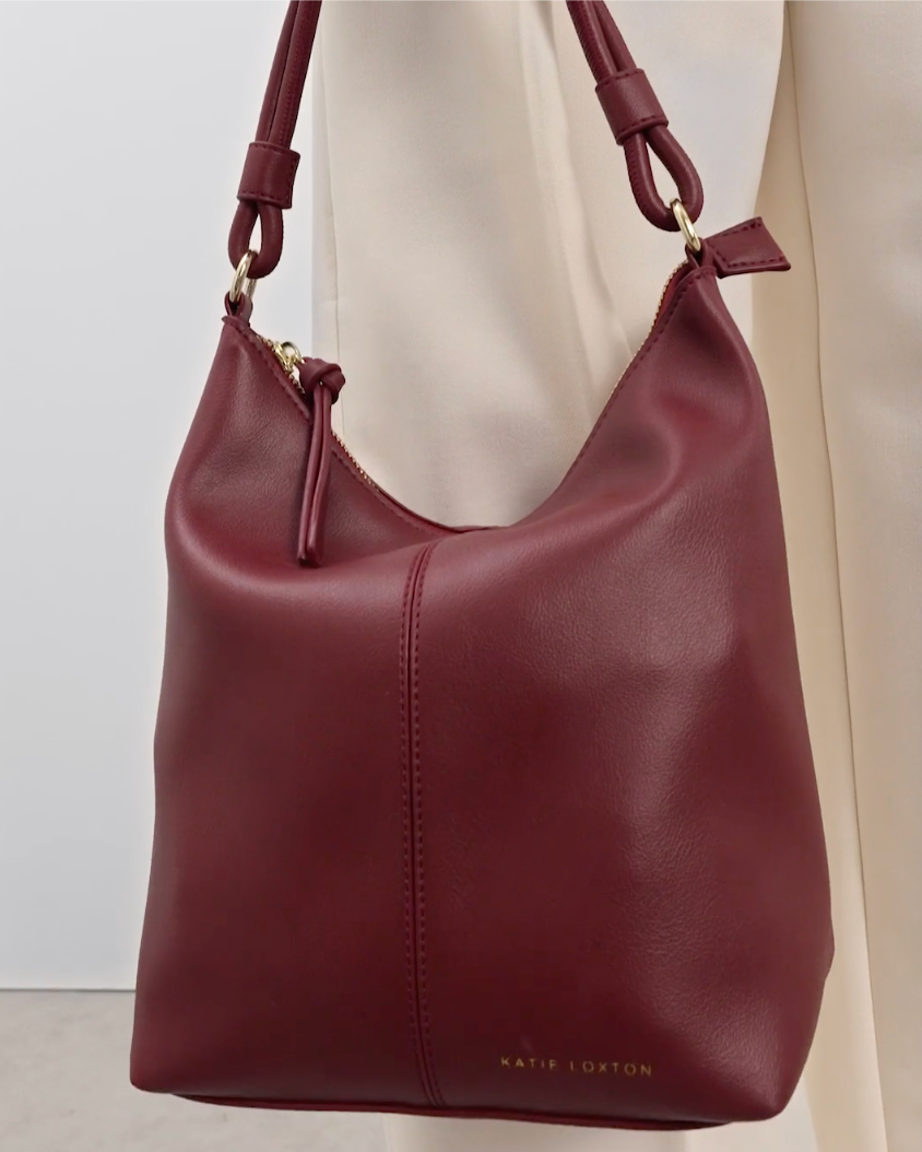 Katie Loxton - Hallie Satchel Handbag - Cherry