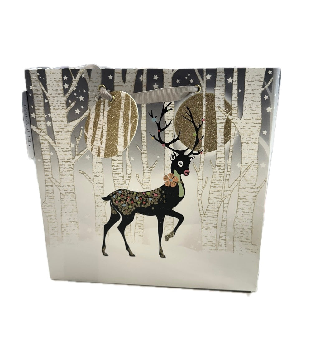 Five Dollar Shake Christmas Deer Medium Gift Bag