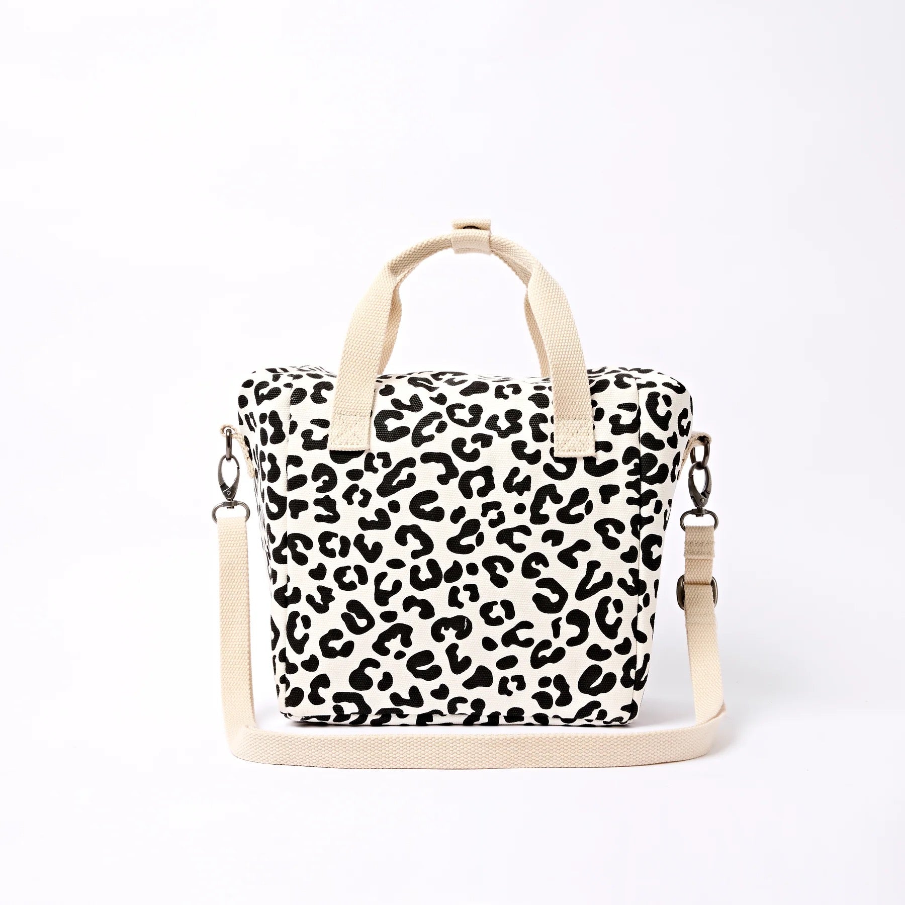 Roka Hampstead Lunch Bag -Cotton Canvas - Summer Leopard