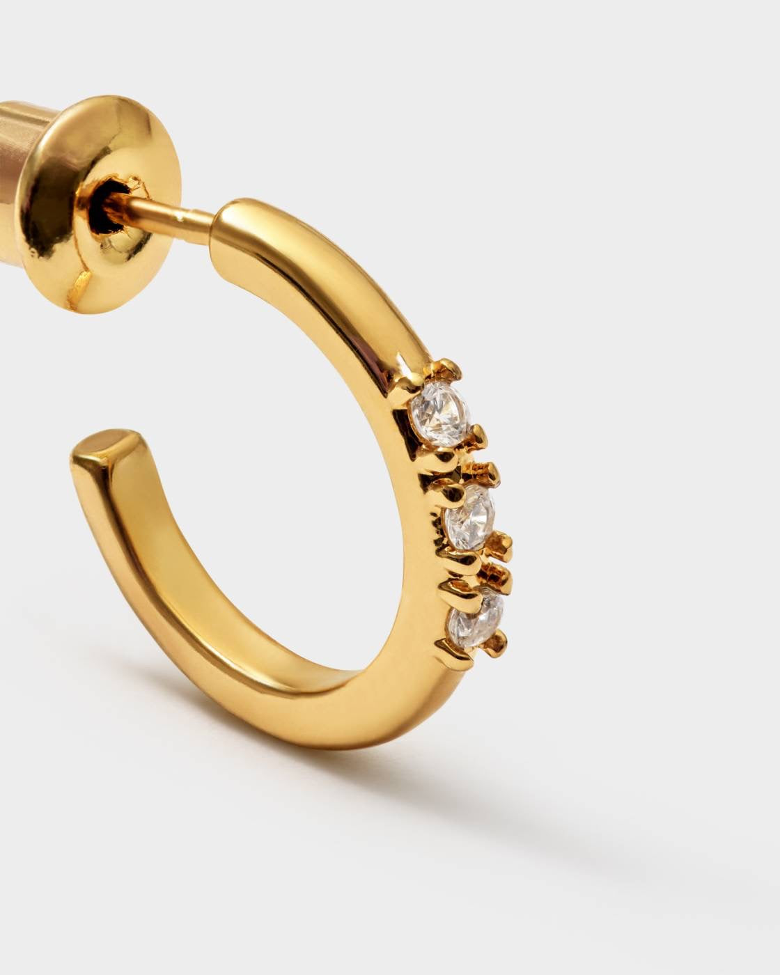 Katie Loxton Waterproof Jewellery - Lumira- Gold Sparkly Hoop Earrings