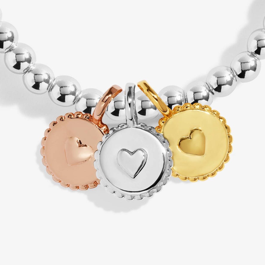 Joma Jewellery - Charmed Moments - A Little 'True Friend' - Three Tone Charm Bracelet