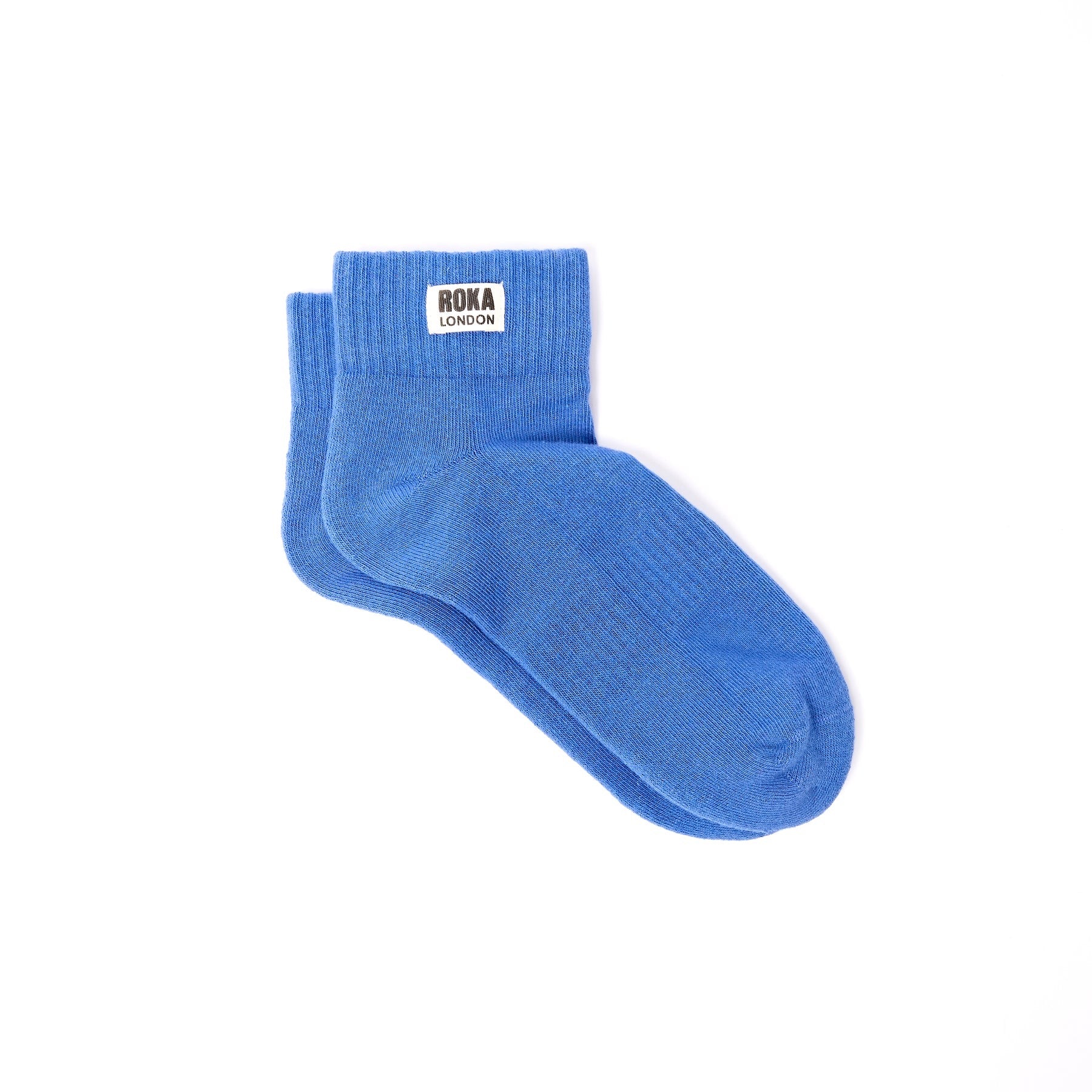 ROKA Wembley Ladies Trainer Ankle Socks - Malibu Blue
