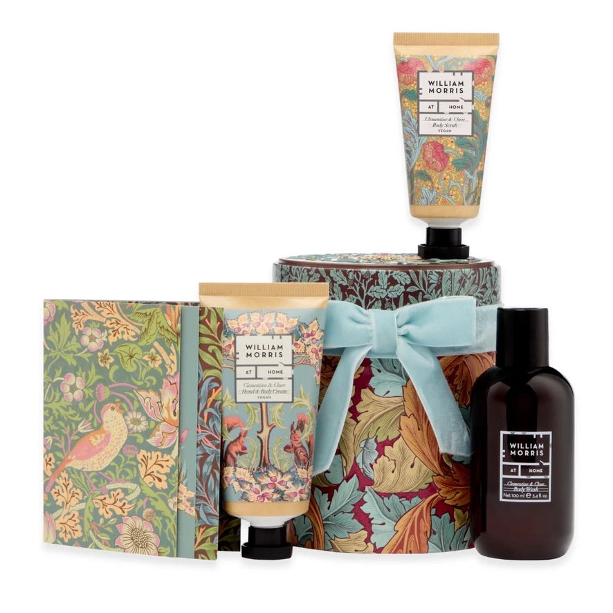William Morris at Home - Oak &amp; Willow Bathing &amp; Cards - Tin Gift Set