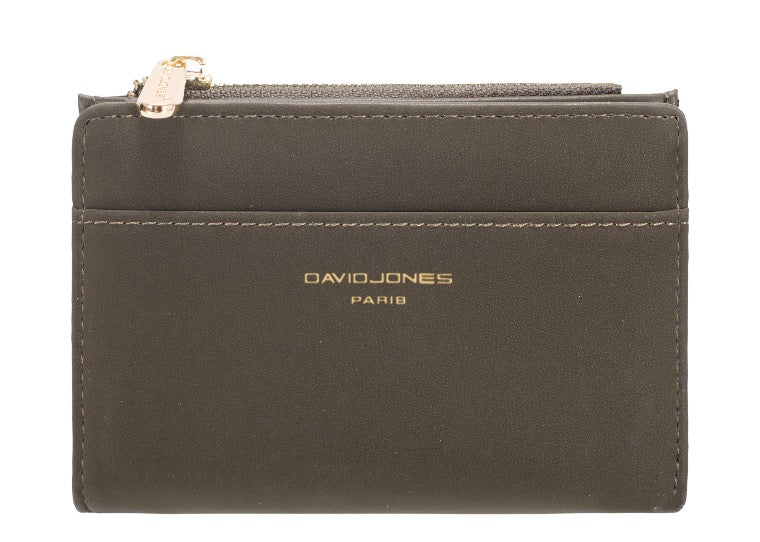 David Jones (P173) Small Compact Purse with Card &amp; Coins - Mist Moss