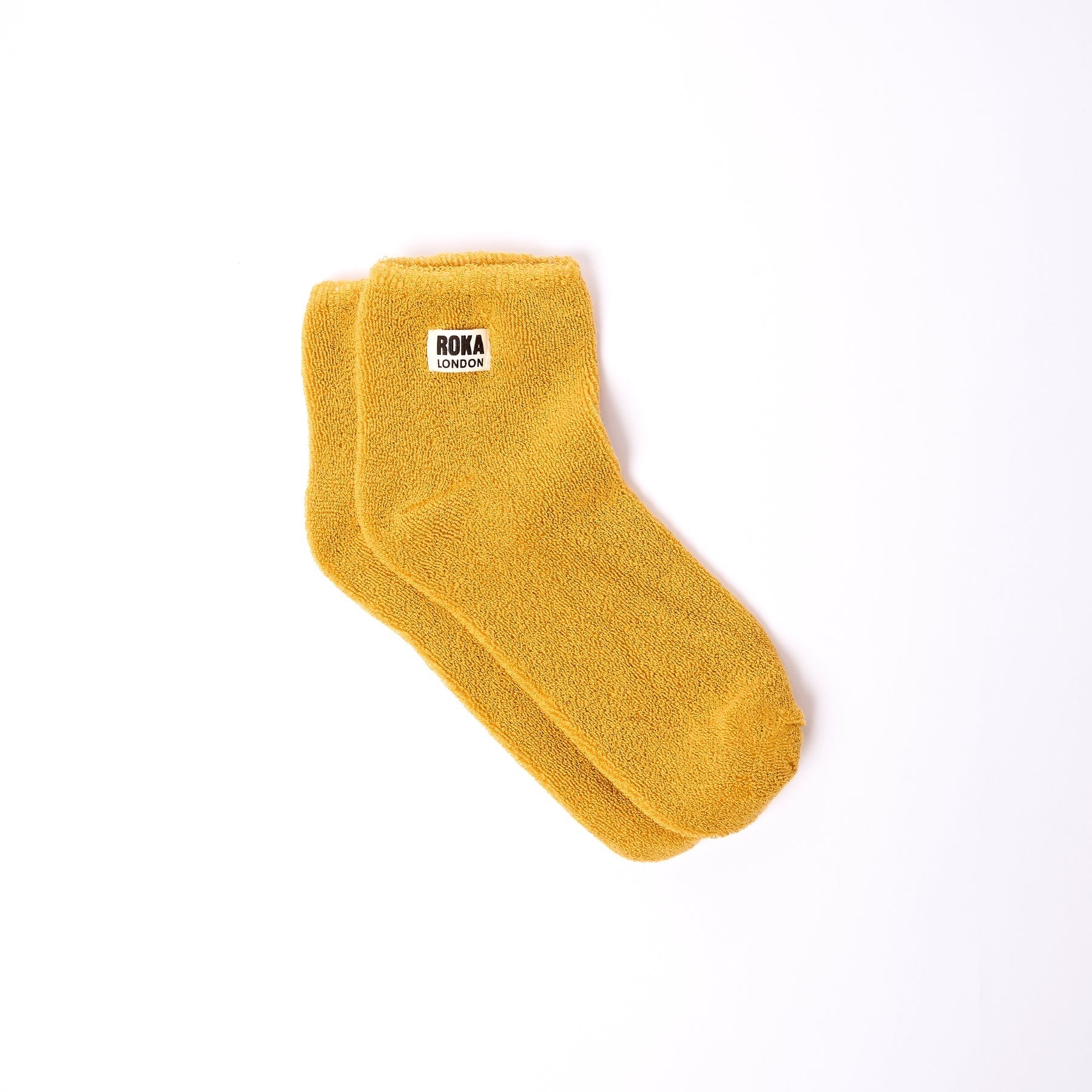 ROKA Watford Ladies Crop Towelling Socks - Corn (Mustard)