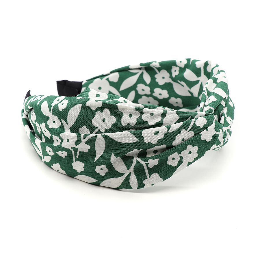 POM Dark Green Floral Silhouette Headband
