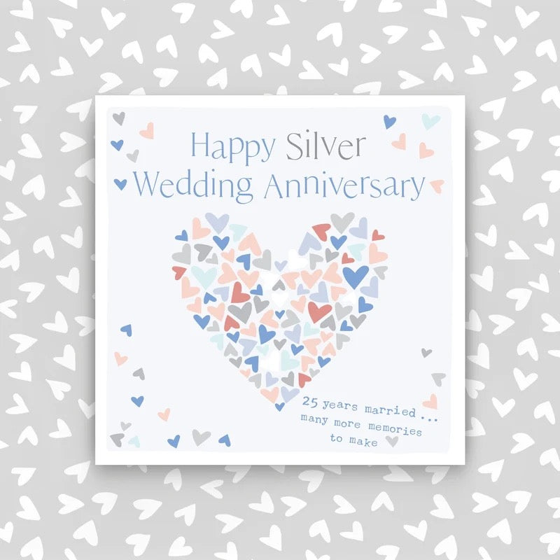 Molly Mae happy Silver Anniversary Wedding Card