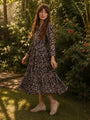 Brakeburn - Grace - Ditsy Floral Print Midi Dress - Navy