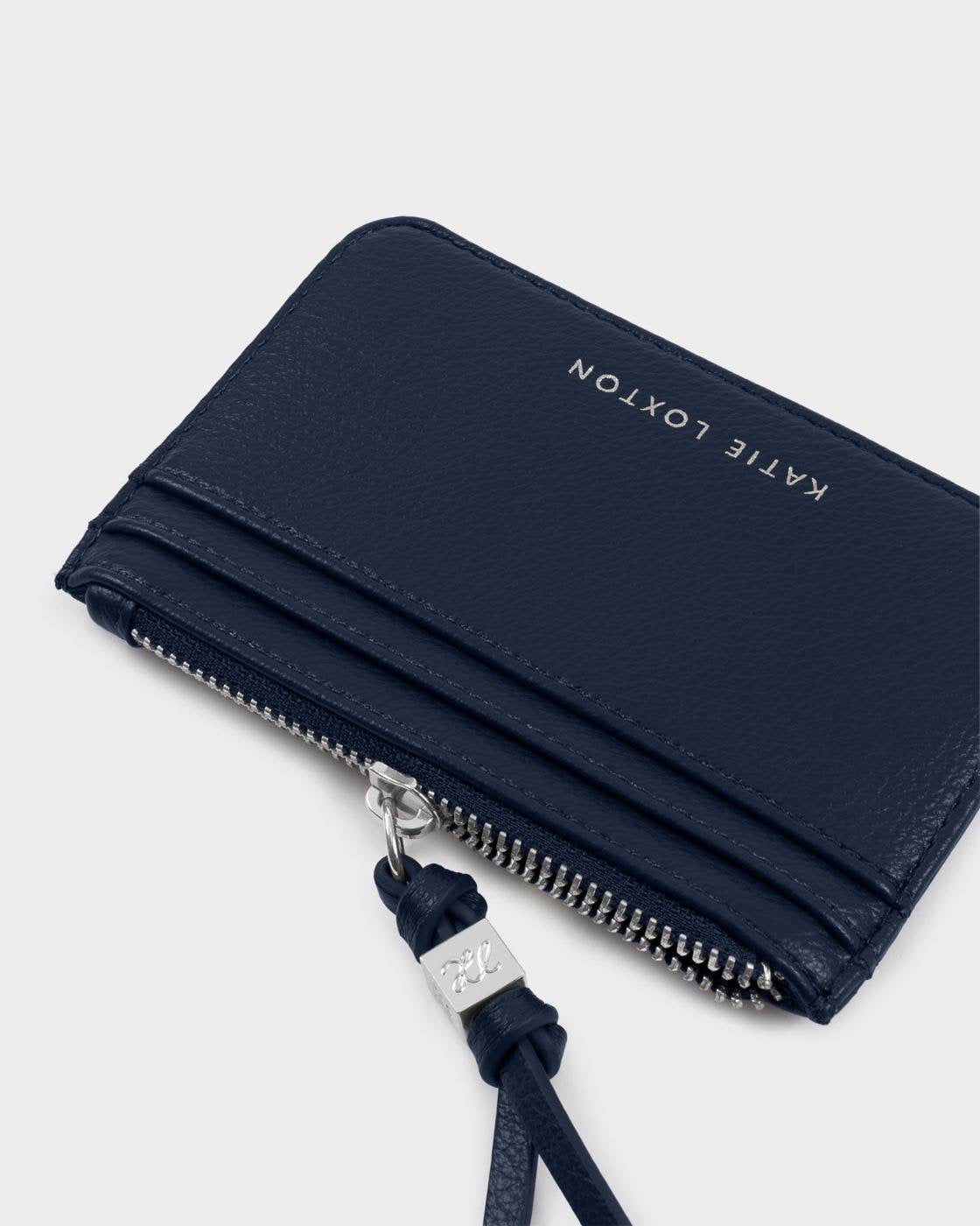 Katie Loxton - Lottie - Coin &amp; Card Holder - Navy Blue (Silver Fittings)