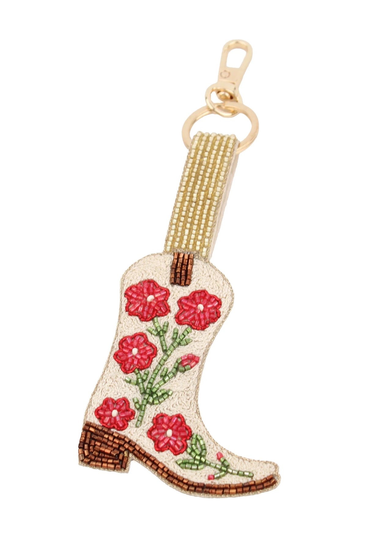My Doris - Embellished Beaded Cowgirl Boot - Large Keyring/Bag Charm
