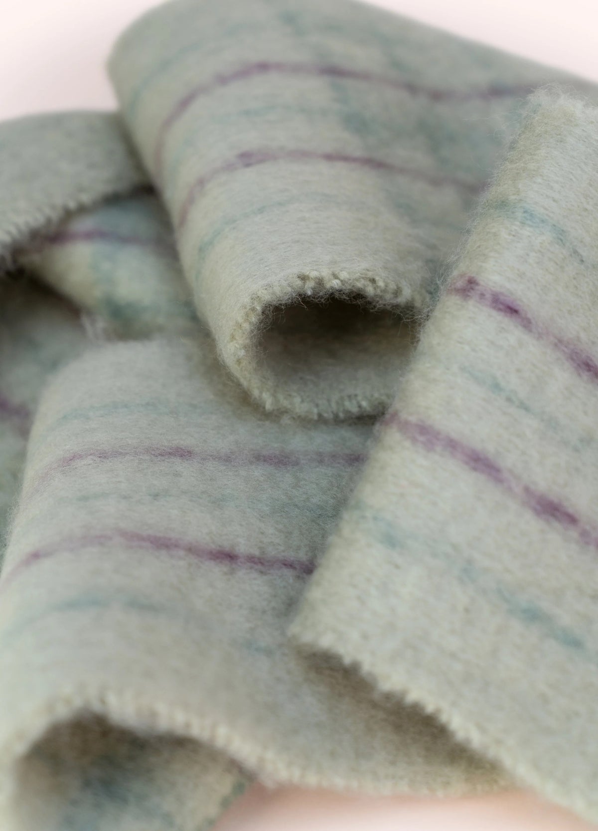 Powder - Angelica - Cosy Check Tassel Scarf - Soft Green