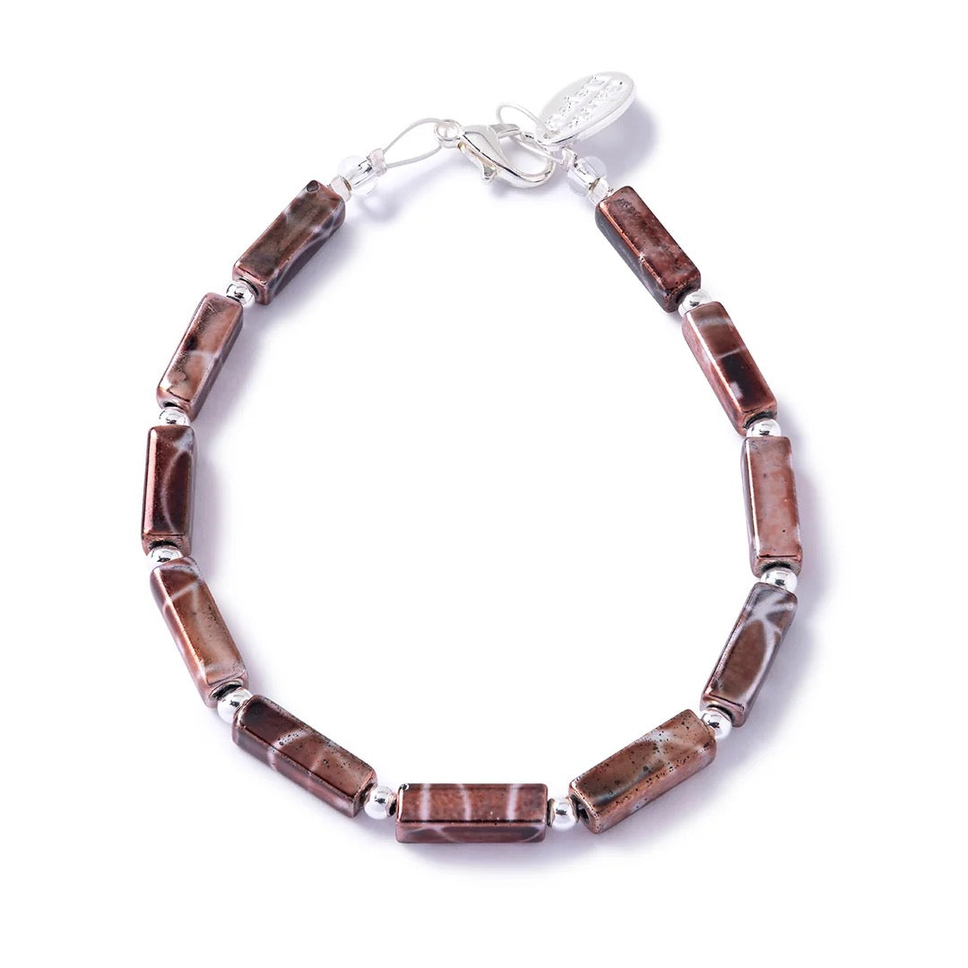 Carrie Elspeth - Molten Bronze Beaded Bracelet - Brown