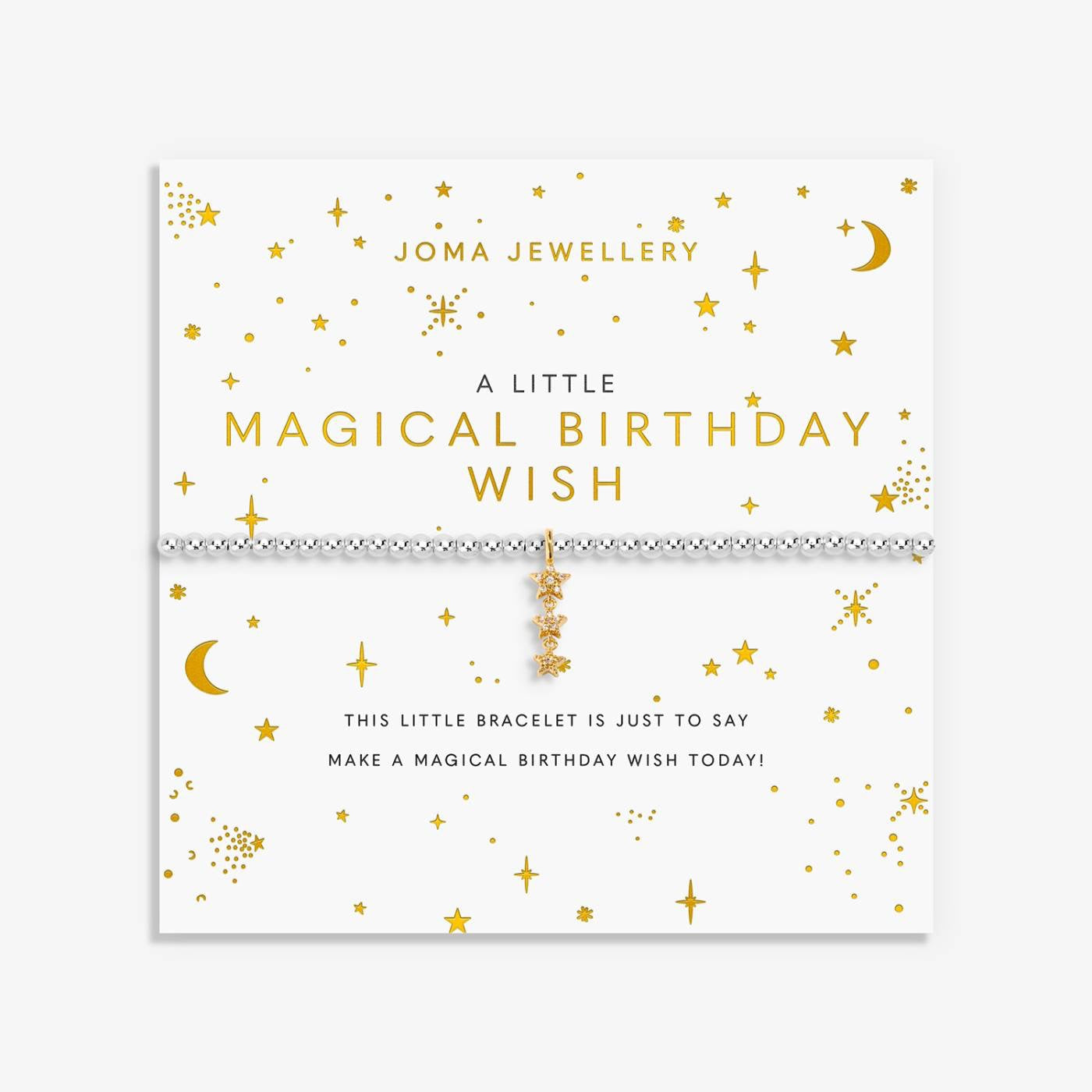 Joma Jewellery - 'A Little Magical Birthday Wish' - Silver &amp; Gold Plated Bracelet