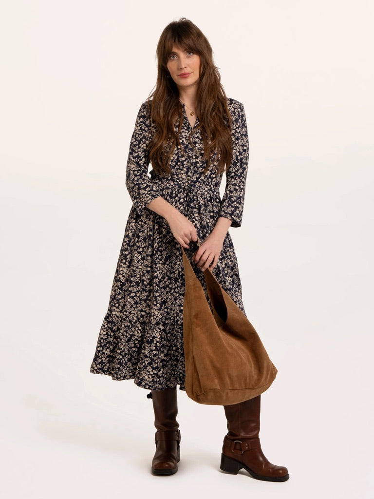 Brakeburn - Grace Ditsy Floral Print Midi Dress - Navy
