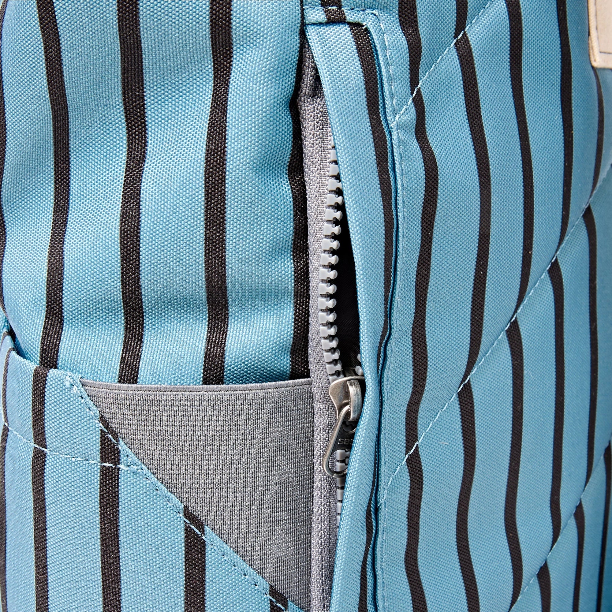 Roka Canfield Recycled Canvas - Medium Backpack - Blue Stripe