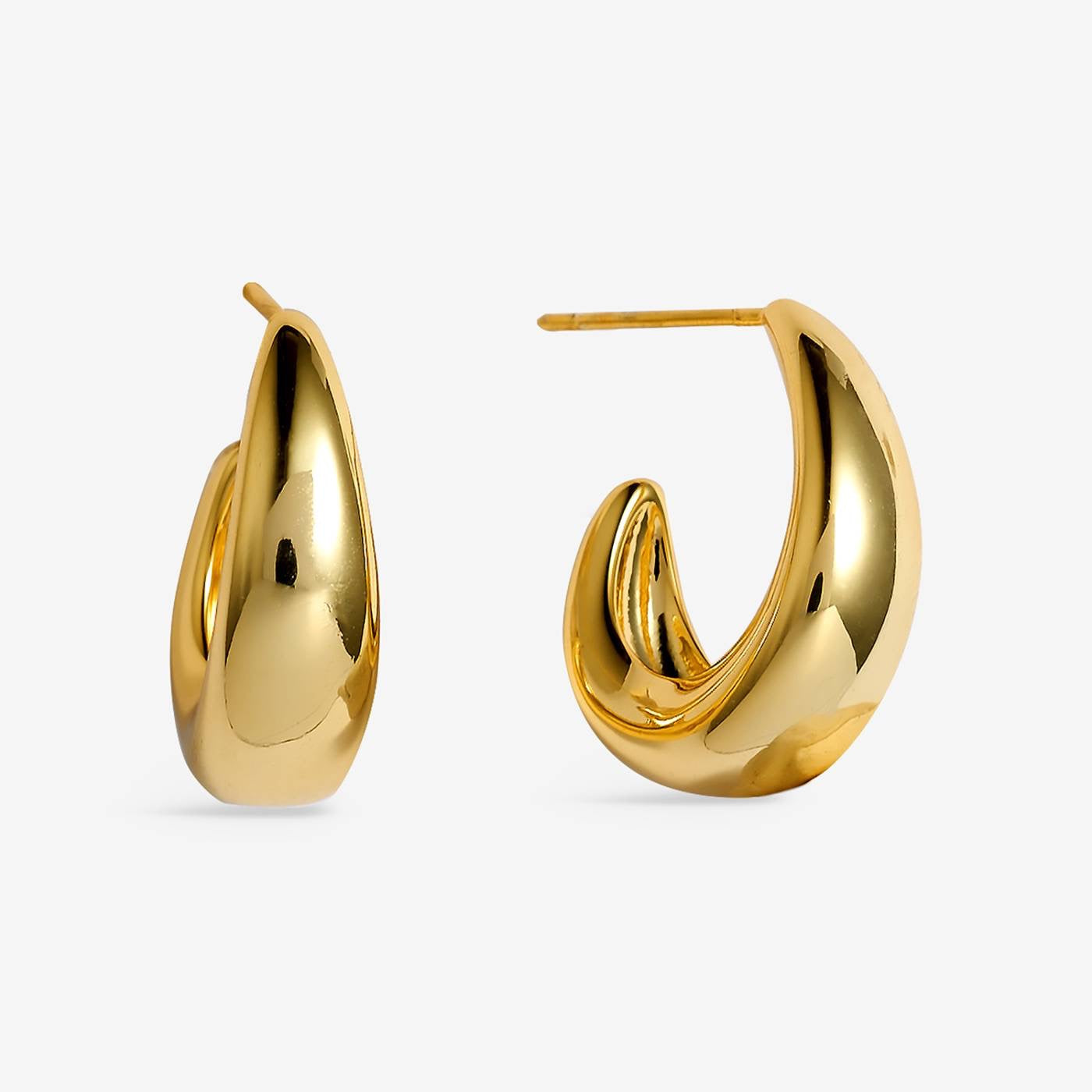 Joma Jewellery - Classic Collection - Statement Gold Huggie Hoop Earrings