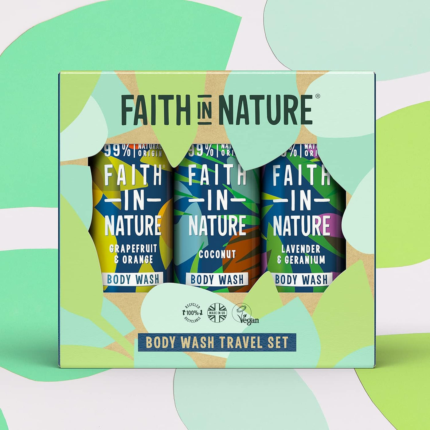 Faith in Nature Body Wash Travel Set