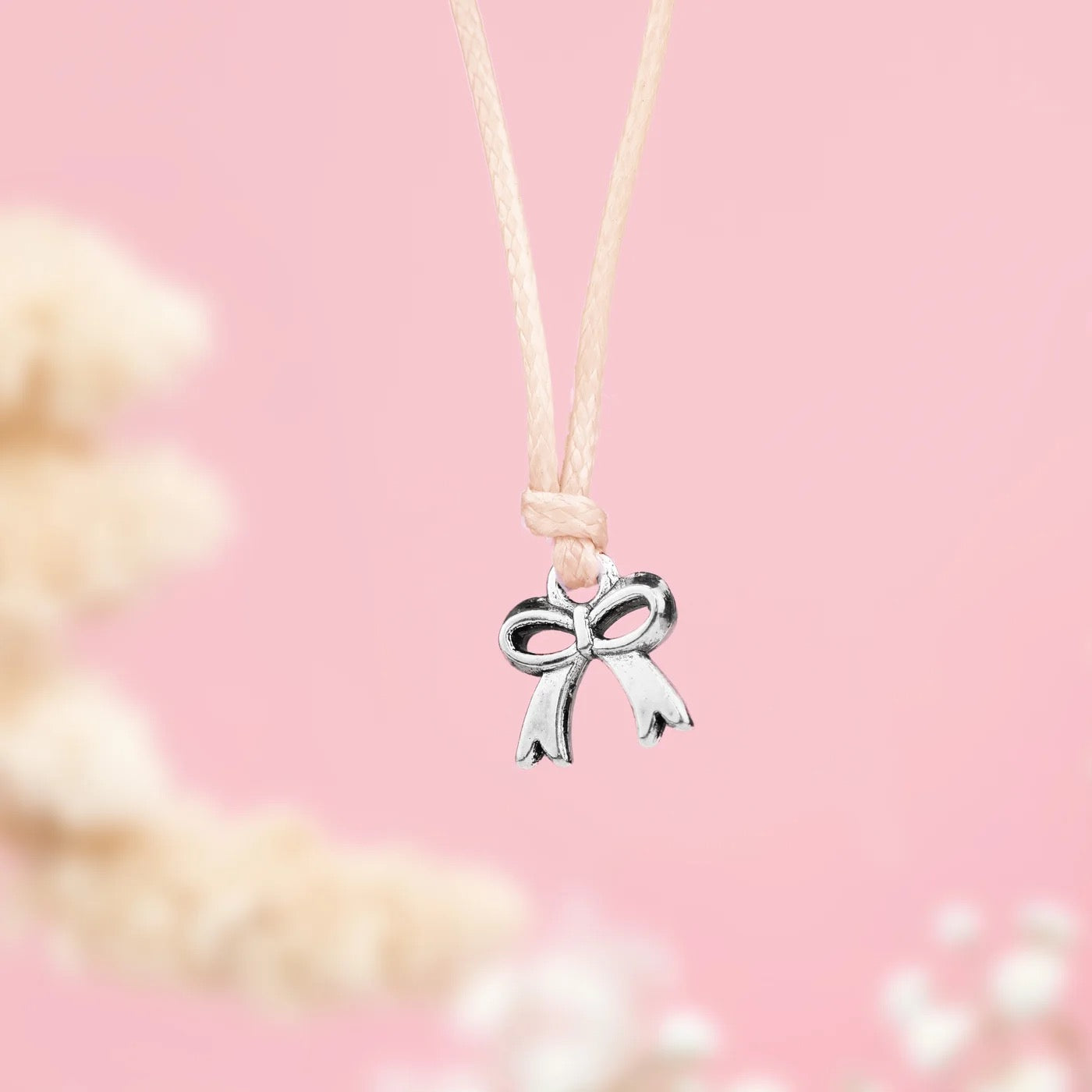 Letterbox Love - Proud Of You - Bow Charm Beige Cord Bracelet