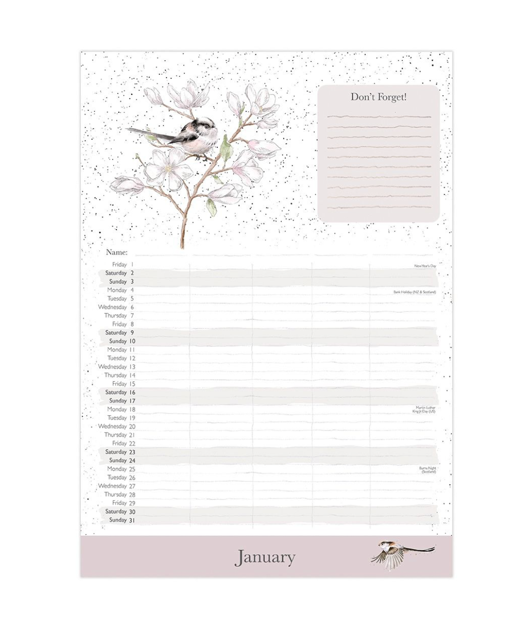 The Country Set - Family Calendar 2027 - Wrendale Designs