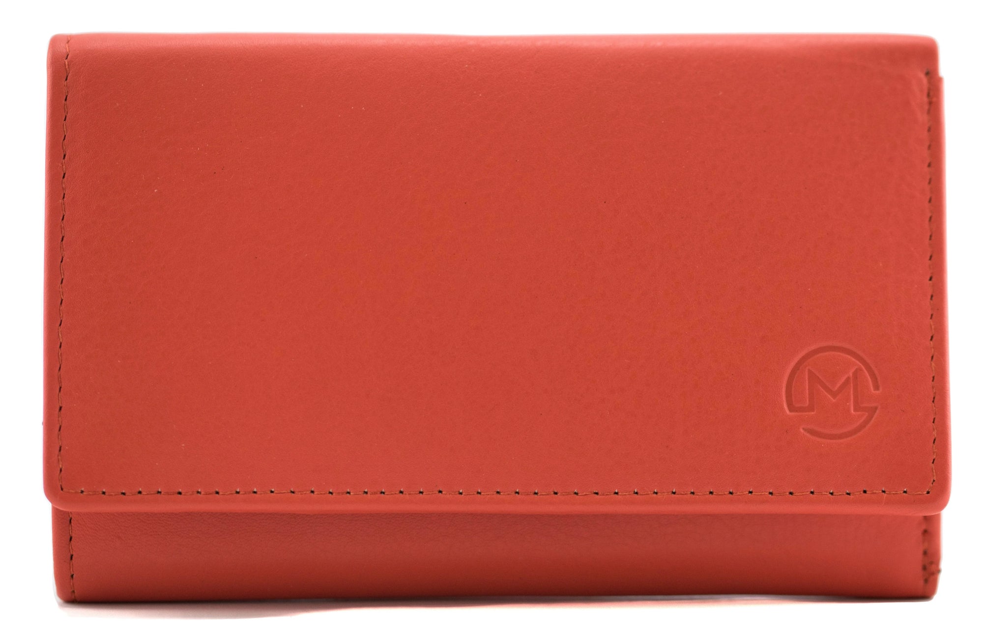 Mala Leather - Origin Medium Tri-Fold &amp; Zip Purse (3698 5)- Orange