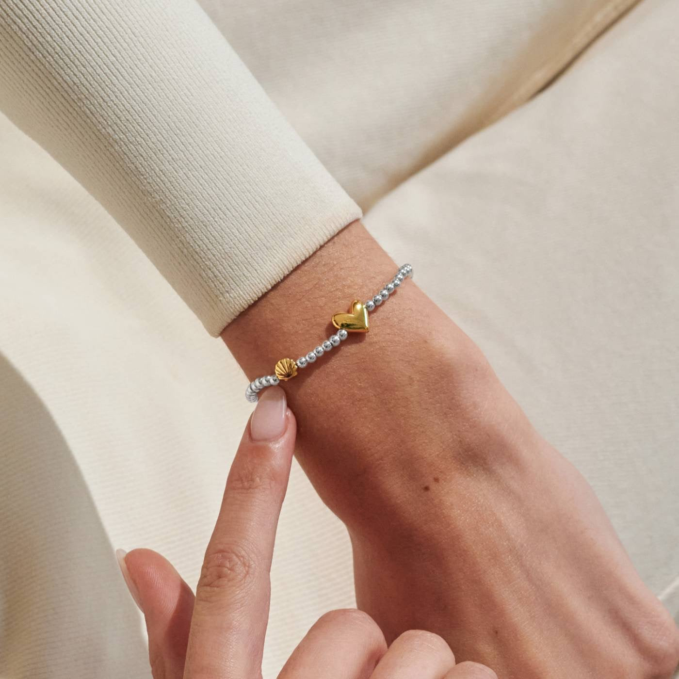 Joma Jewellery - A Little August Birthday Girl - Birth Month - Silver &amp; Gold Plated Bracelet