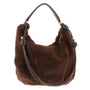 Park Lane -  Faux Fur Scoop Large Tote Handbag - Chocolate Brown
