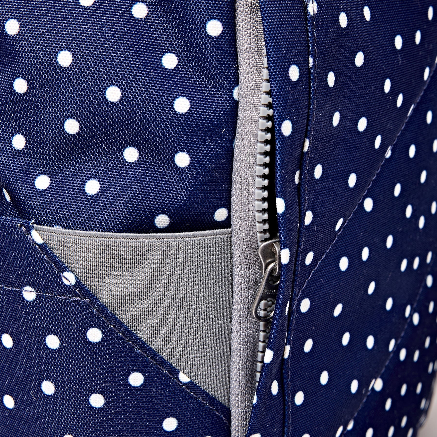 Roka Canfield B Backpack-Recycled Canvas - SMALL - Polka Dot Navy (Limited Edition)