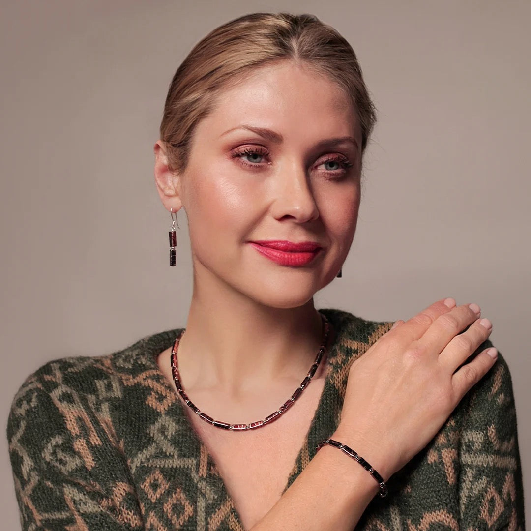 Carrie Elspeth - Molten Bronze Full Beaded Necklace - Brown