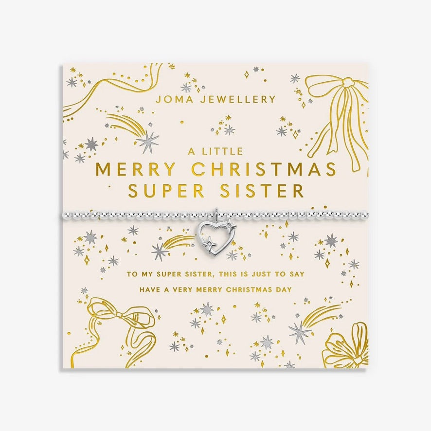 Joma Jewellery - A Little Merry Christmas Super Sister - Silver Plated Bracelet