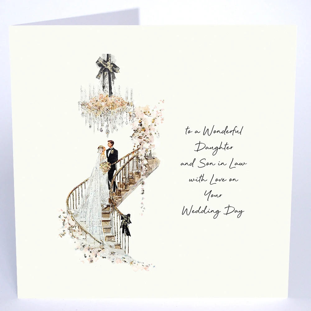 Five Dollar Shake - LARGE - Wonderful  Daughter And Son in Law Wedding Day Bride &amp; Groom - Card