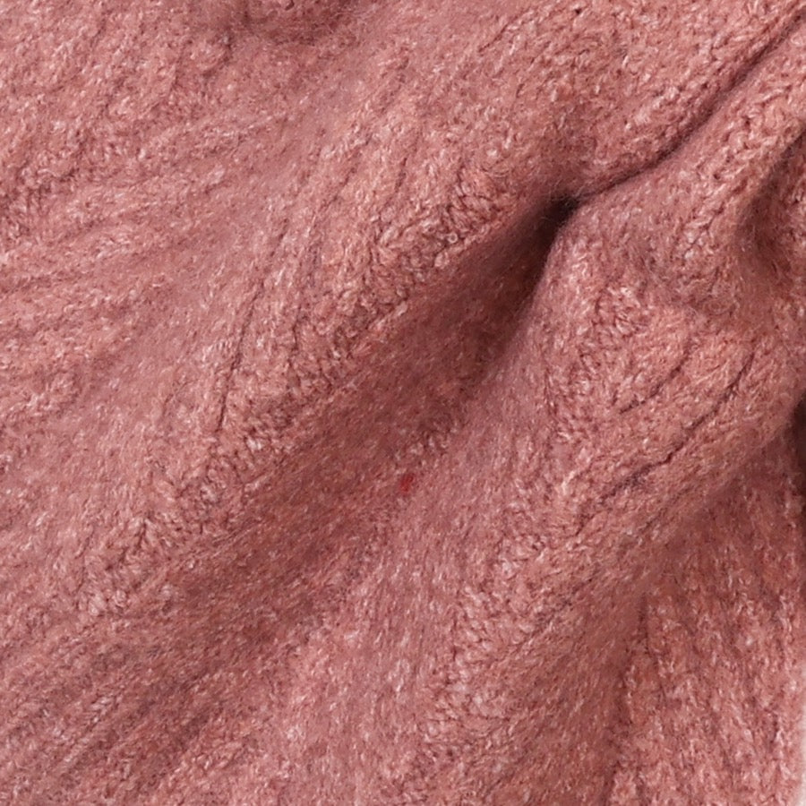 POM - Charlotte - Dusty Rose - Herringbone Knit Pull Through Crossover Scarf