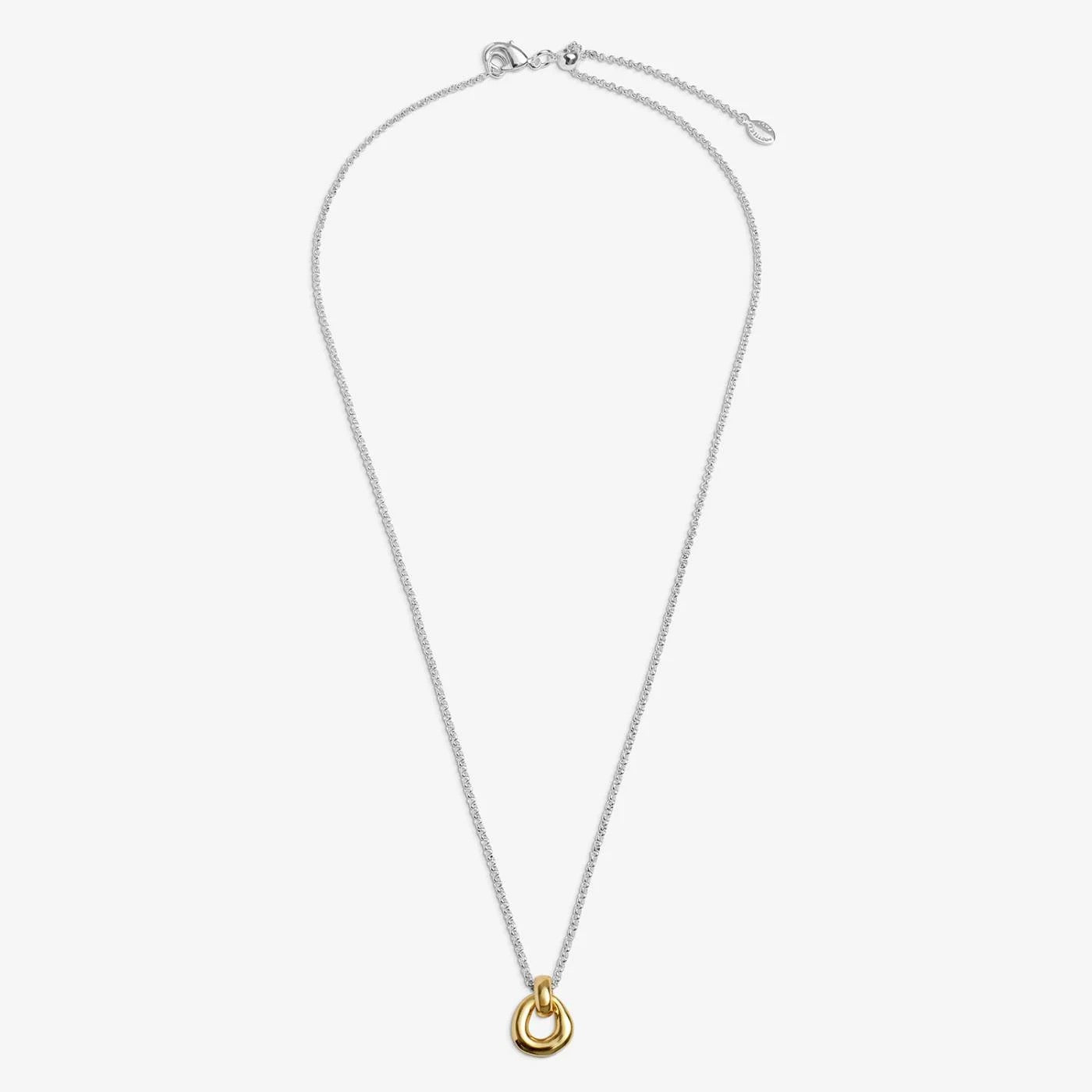 Joma Jewellery - Loved By You - Organic Link Necklace - Silver &amp; Gold Plating