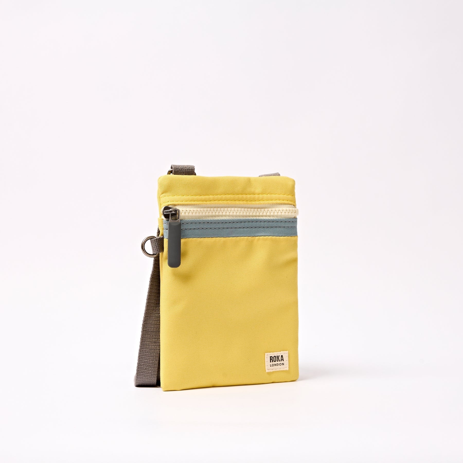 Roka Chelsea Phone Crossbody Bag - Sustainable CANVAS - Lemonade Stripe